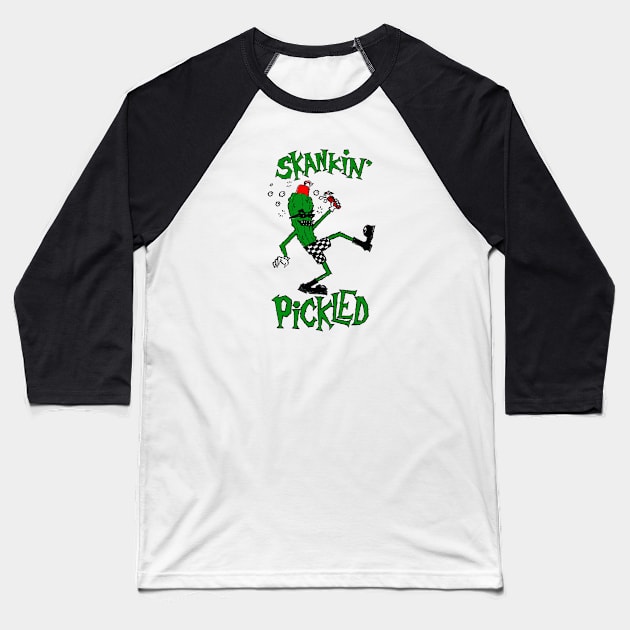 Skankin Pickle Pickled Baseball T-Shirt by caitlinmay92